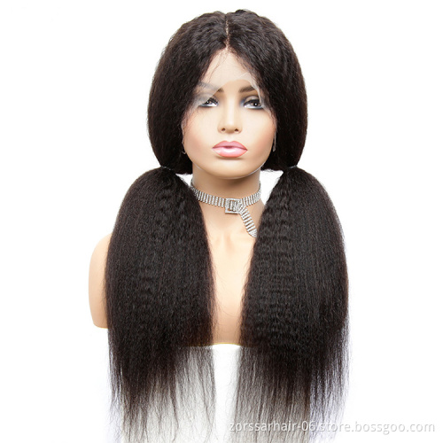 Xuchang hd thin lace wigs hair wholesale vendor raw indian cuticle aligned hair wig vendors yaki kinky straight lace front wig